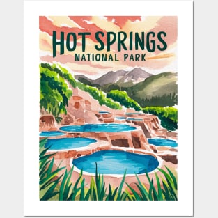 Hot Springs National Park Watercolor Poster Posters and Art